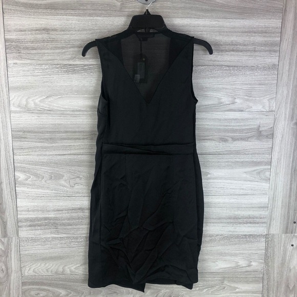 ALLSAINTS Anika Dress In Black V Neck LBD Size 4 Four $268 - Picture 10 of 12